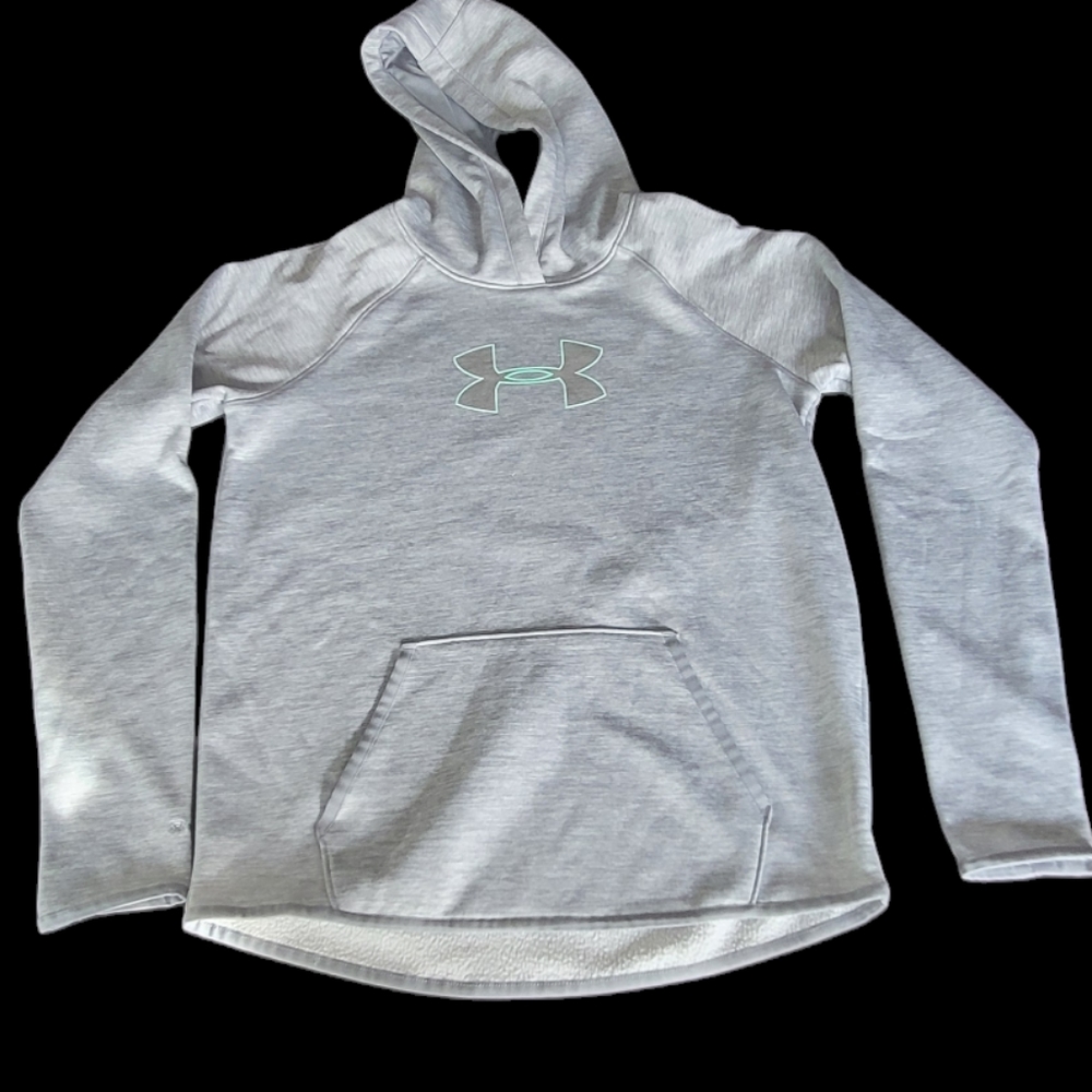 Under Armour Gray & Teal Storm Hoodie. Size Small